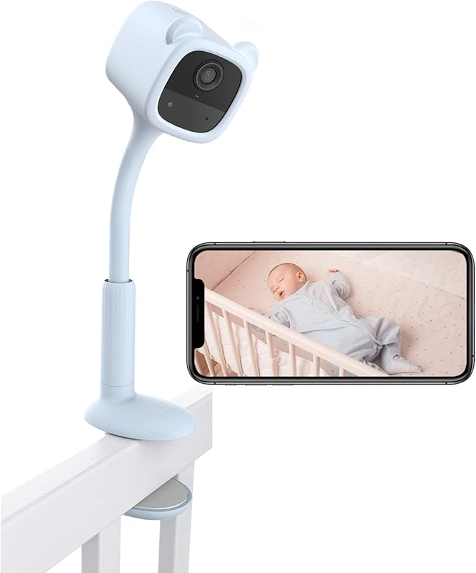 EZVIZ BM1 Baby Monitor Blue 1080P No Red Light Night Vision Cry Detection 270-Day Battery Wire-Free