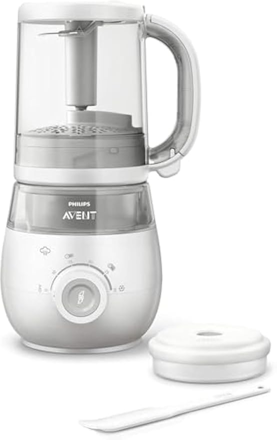 Philips Avent 4-in-1 Healthy Baby Food Maker SCF883/02 – Steam, Blend, Defrost & Reheat in One Jar