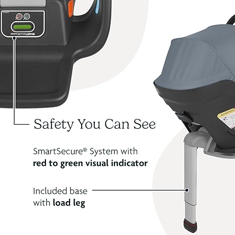 UPPAbaby Mesa Max Infant Car Seat Gregory Blue Mélange 2025 + Load Leg Base & Infant Insert - Pun & Naya