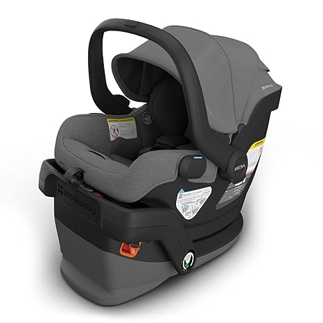 UPPAbaby Mesa V3 Infant Car Seat Greyson 2025 + Base & Infant Insert | SmartSecure Easy Install - Pun & Naya