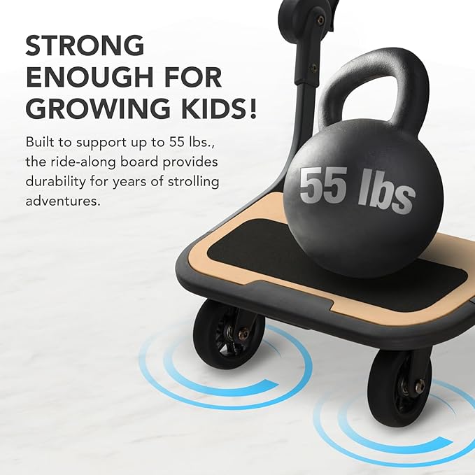 UPPAbaby Vista Stroller Board Rider Board for Vista V2 V3 55lbs Capacity Non-Skid Surface Quick Attach