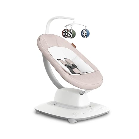 UPPAbaby MamaRoo Smart Swing Charlie Sand Mélange 2025 | MotionSync Auto-Soothe Bluetooth App - Pun & Naya
