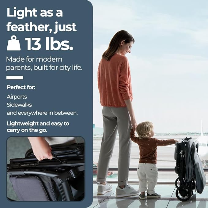 Inglesina Quid Stroller Alpaca Beige Compact One-Second Fold Cabin Approved Lightweight 3m-22kg