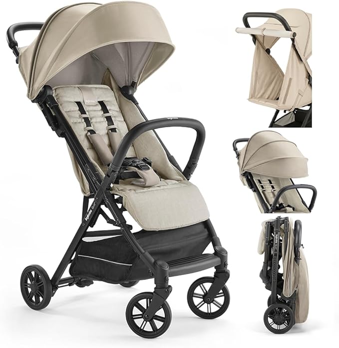 Inglesina Quid Stroller Alpaca Beige Compact One-Second Fold Cabin Approved Lightweight 3m-22kg