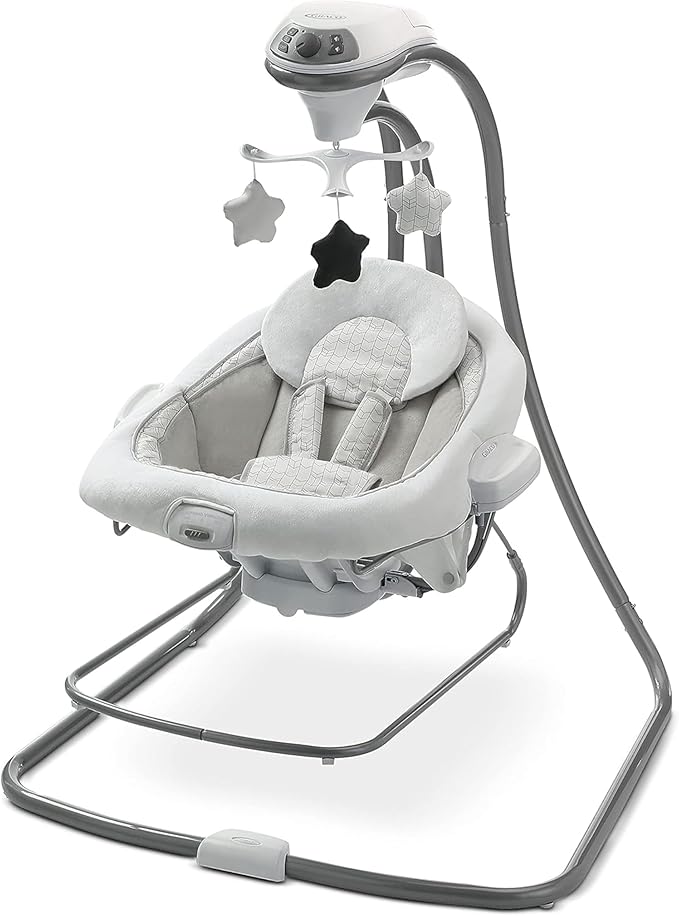 Graco DuetConnect LX Swing & Bouncer Redmond | Multi-Direction 6 Speeds Portable 2-in-1 - Pun & Naya