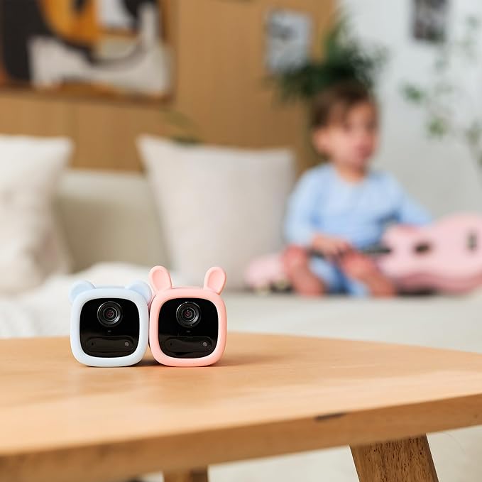 EZVIZ BM1 Baby Monitor Blue 1080P No Red Light Night Vision Cry Detection 270-Day Battery Wire-Free