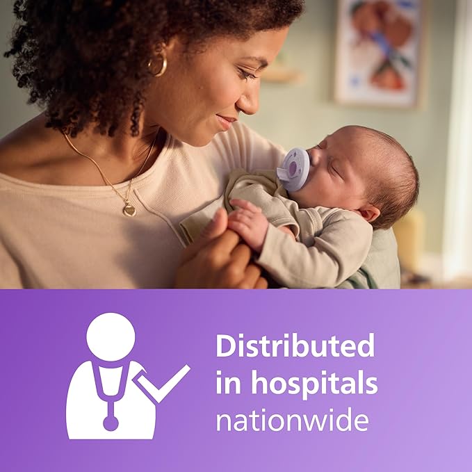 Philips Avent Soothie Pacifier 0-3 Months 4-Pack Lilac & Pink Orthodontic BPA-Free SCF190/70