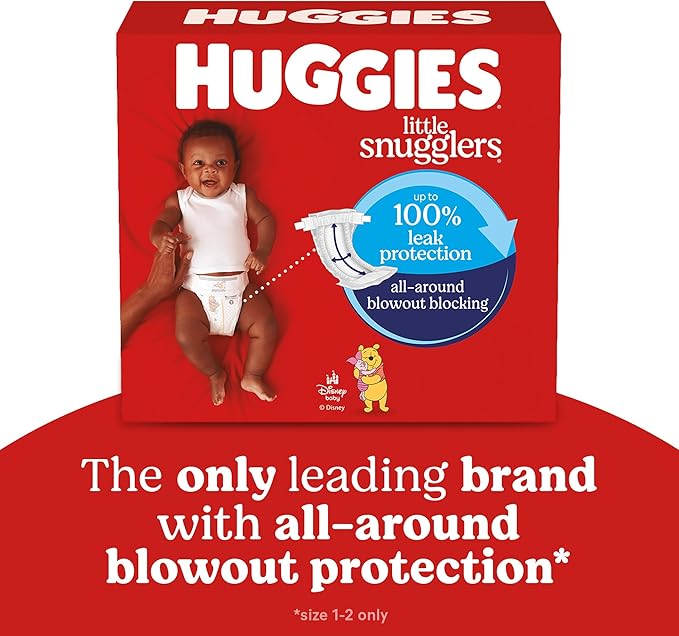 Huggies Little Snugglers Size 2 Diapers 12-18 lbs 186 Count 3 Packs of 62 Wetness Indicator Leakproof