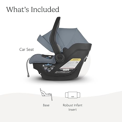 UPPAbaby Mesa Max Infant Car Seat Gregory Blue Mélange 2025 + Load Leg Base & Infant Insert - Pun & Naya