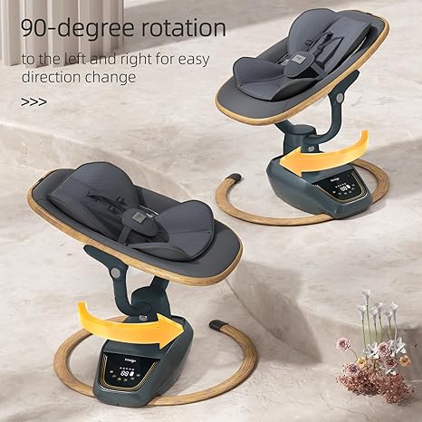 Trimigo 2-in-1 Electric Baby Swing | 180° Adjustable 3D Motion 5 Modes 4 Speeds Remote Convertible Toddler - Pun & Naya