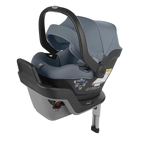 UPPAbaby Mesa Max Infant Car Seat Gregory Blue Mélange 2025 + Load Leg Base & Infant Insert - Pun & Naya