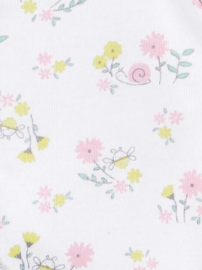 Simple Joys by Carter’s Baby Girls’ Snap-Up Rompers 3-Pack – Soft, Breathable & Easy-Change Outfits