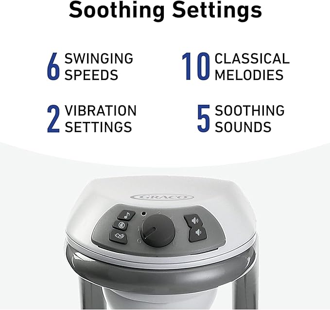 Graco DuetConnect LX Swing & Bouncer Redmond | Multi-Direction 6 Speeds Portable 2-in-1 - Pun & Naya