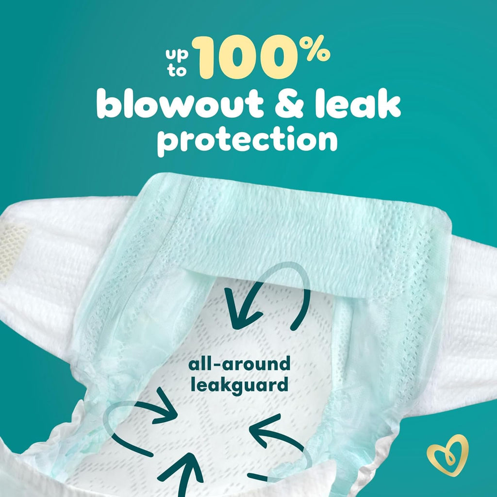 Pampers Swaddlers Size 1 Diapers (8–14 lbs), 198 Count — Soft, Absorbent & Skin-Safe | Pun & Naya