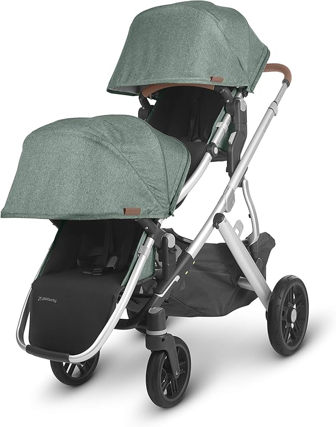 UPPAbaby RumbleSeat V2 Bryce White Marl Silver Chestnut Leather for VISTA CRUZ V2 V3
