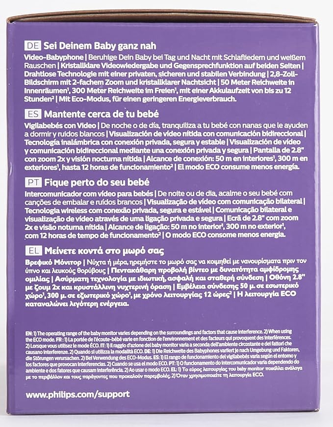 Philips AVENT SCD881/26 — Secure Non-WiFi Baby Monitor with 2.8" Display & Night Vision