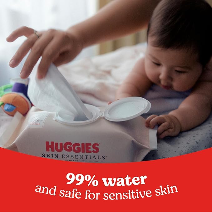 Huggies Skin Essentials Baby Wipes 99% Water Hypoallergenic 15 Flip-Top Packs 840 Count
