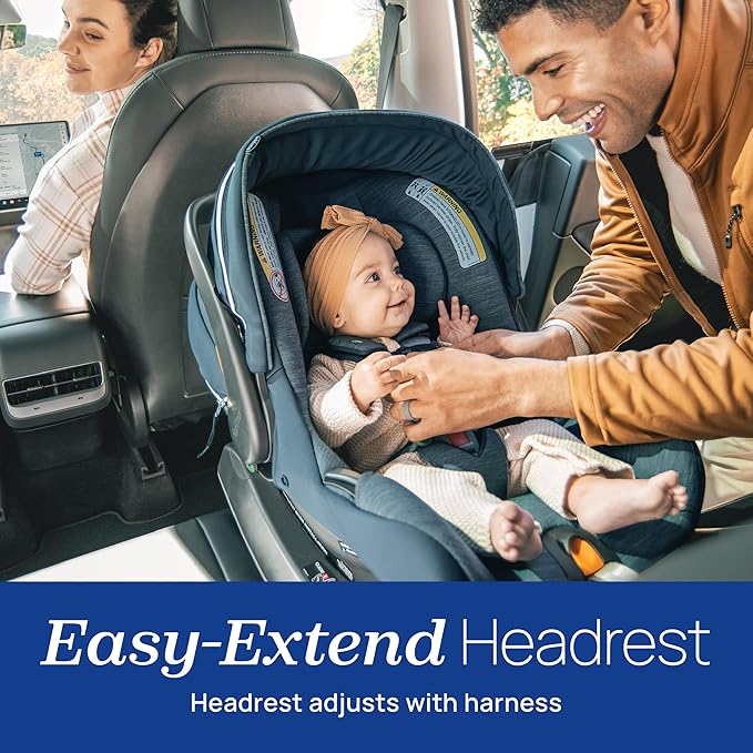 Chicco KeyFit Max ClearTex Infant Car Seat 2025 + Base | Extended Rear-Facing 35 lbs No Chemicals - Pun & Naya