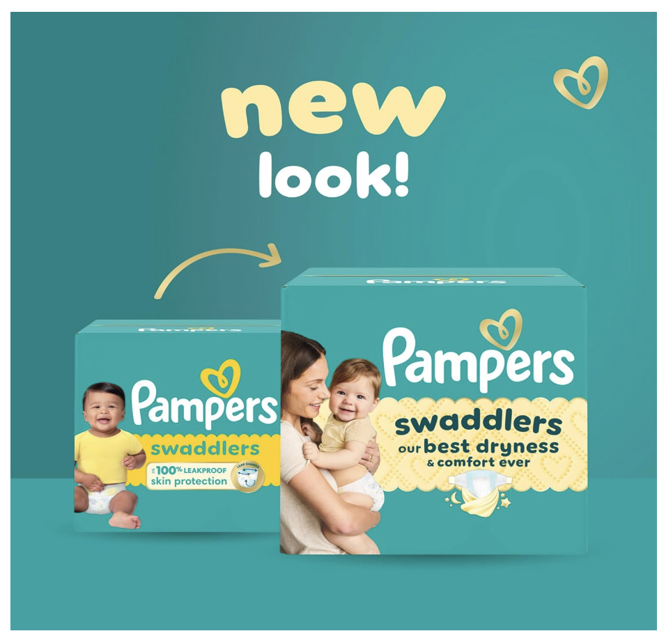 Pampers Swaddlers Size 1 Diapers (8–14 lbs), 198 Count — Soft, Absorbent & Skin-Safe | Pun & Naya