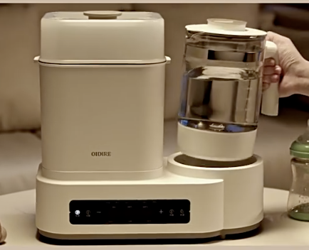OIDIRE All-Glass Baby Bottle Sterilizer & Warmer 3-in-1 | Steam Sterilizer, Dryer, Constant Temperature Warmer