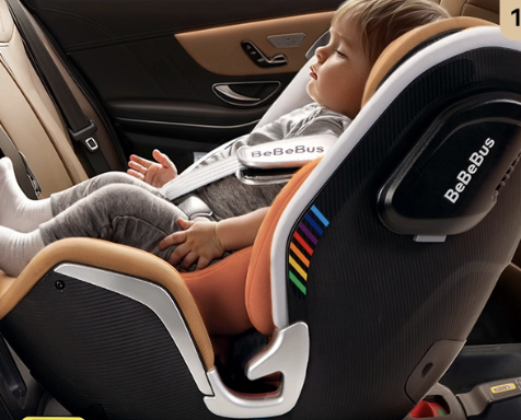 BeBeBus Astronomer Baby Car Seat (0-7 Years) | 360° Swivel, C-Shaped Spine Support & Smart Ventilation