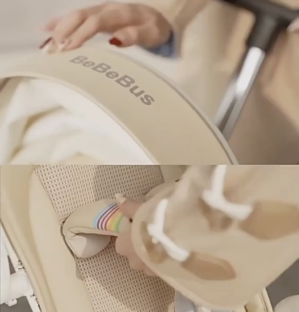 BeBeBus Ultra-Lightweight Foldable 2-Way Stroller | High-View Convertible Reversible Baby Pushchair