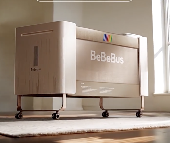 BeBeBus Big White Bed | Multi-functional Baby Bed with Bedside Extension, Height Adjustment & Smart Fold