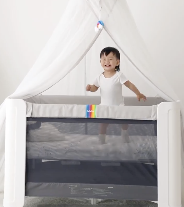 BeBeBus Baby Bed Mosquito Net | Universal Full-Cover Canopy with Adjustable Height Stand